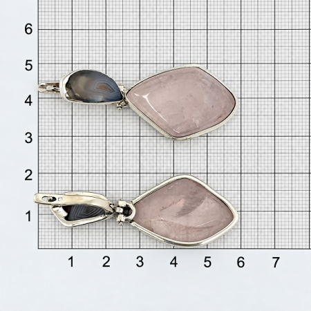 Серьги Розовый туман